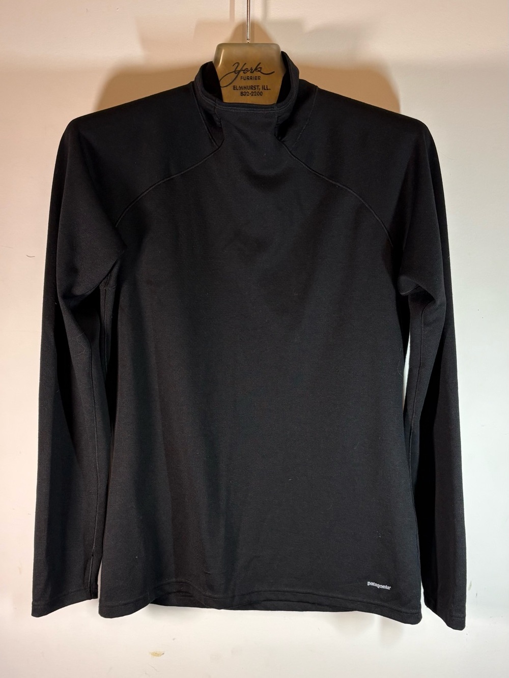 Patagonia Polartec Capiline Black Midlayer Turtleneck Pullover - Medium - Black